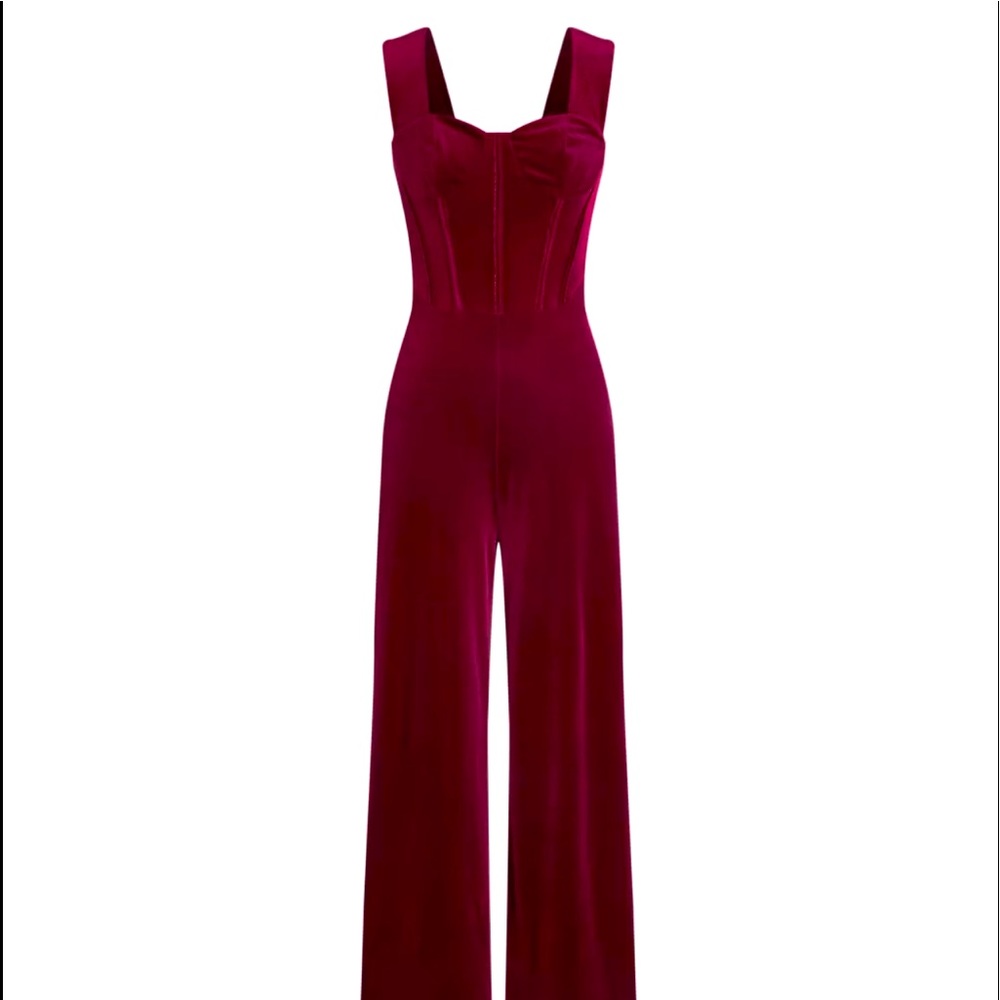 Velvet Corset Jumpsuit